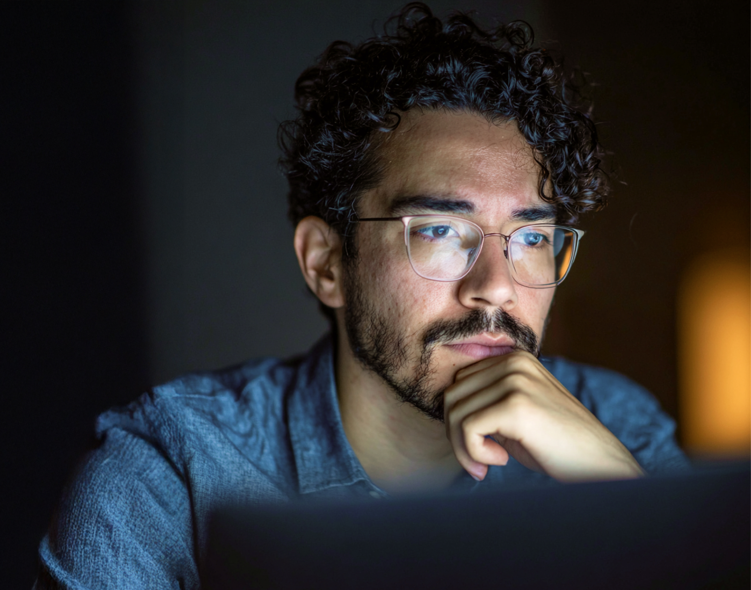 Person working with technology